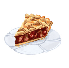Apple pie slice