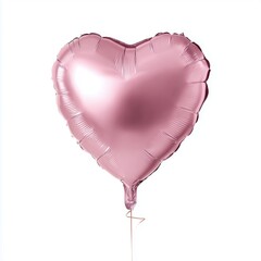 Heart-Shaped Rose Gold Balloon , PNG isolated cut out image