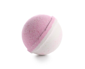 Aromatic bath bomb on white background
