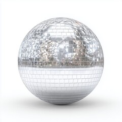 Fototapeta premium Sparkling Disco Ball: Reflecting Party Vibes , PNG isolated cut out image