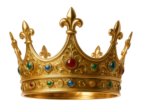 Realistic golden crown.