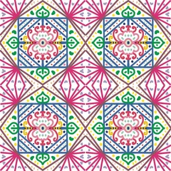 seamless pattern with colorful flowers