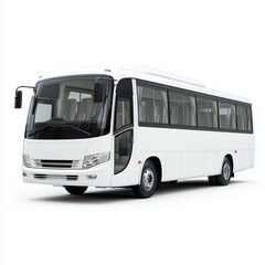 Modern White Bus - Perfect for Travel , PNG isolated cut out image