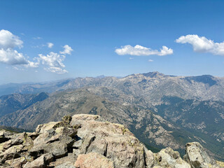 Fototapeta premium Vue depuis le sommet du Monte d'Oro en Corse