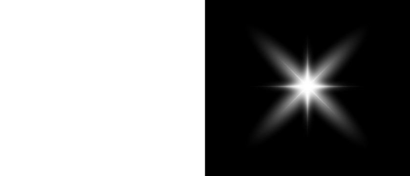 PNG Digital White Lens Flare with Star Glow and Beam on Transparent Background - Powered by Adobe