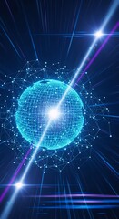 Obraz premium Global network background