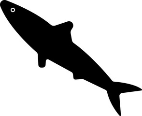 Fish icon.Fish skeleton icon silhouette, fishbone silhouette swimming vector illustration, skeleton of fish vector silhouette icon design on white background.food illustration sign collection.