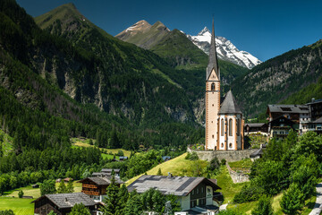 Heiligenblut Parish Church in Summer Alps