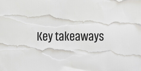 Key takeaways text on white background	