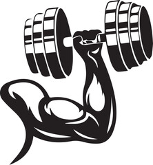 Muscular Arm Holding a Dumbbell