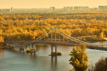 Panoramic View of Kyiv in Autumn