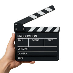 Obraz premium Film production. Clapperboard in action