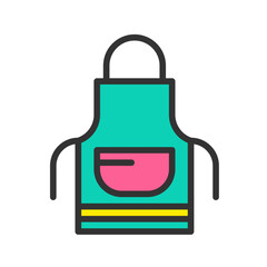 Apron icon vector image. Suitable for mobile apps, web apps and print media.