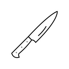  Knife Kitchen Utensil Line Icon: Cooking and Food Preparation