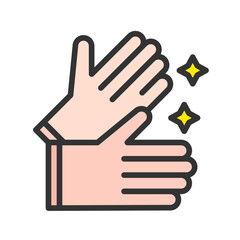 Cleaning Gloves icon vector image. Suitable for mobile apps, web apps and print media.