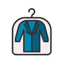 Drycleaning Clothes icon vector image. Suitable for mobile apps, web apps and print media.