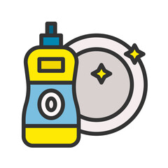 Dishwashing Soap icon vector image. Suitable for mobile apps, web apps and print media.