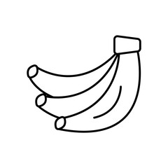 Banana Fruit Line Icon: Healthy Food and Fresh Produce