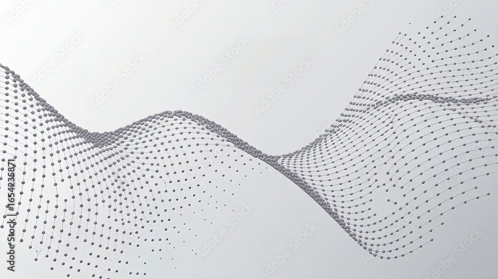Poster abstract digital wave: an abstract representation of a digital wave, formed by meticulously arranged