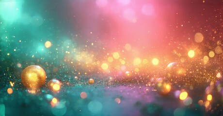 Obraz premium Abstract colorful background. Bright lights, sparkles create dreamy effect. Vivid hues blend seamlessly. Festive, magical impression.