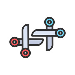 Pair of Scissors I icon vector image. Suitable for mobile apps, web apps and print media.