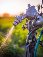 water sprinkler spraying water