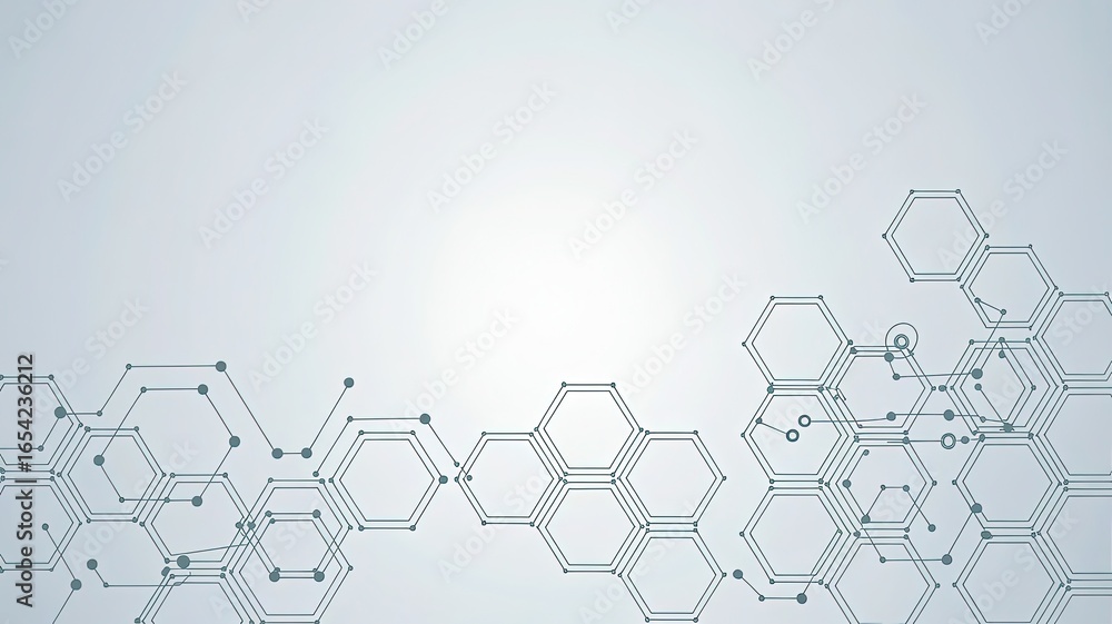 Poster geometric molecular mesh: a visually arresting artwork features an interconnected network of molecul