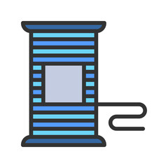 Thread Spool II icon vector image. Suitable for mobile apps, web apps and print media.