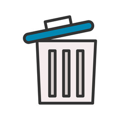 Trash Bin icon vector image. Suitable for mobile apps, web apps and print media.