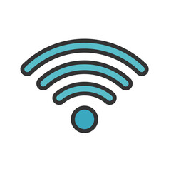 WiFi Sign icon vector image. Suitable for mobile apps, web apps and print media.