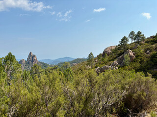 Paysage sur la dernière étape du GR20 entre Paliri et Conca