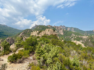 Paysage sur la dernière étape du GR20 entre Paliri et Conca