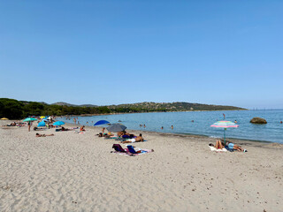 Plage de Pinarello en Corse