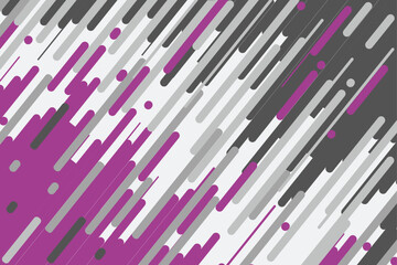Seamless one directional angular line stripes - Modern style abstract background violet, gray and white colors. Trendy geometric abstract design