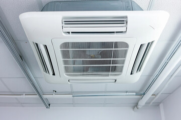 High-quality commercial air conditioning unit in a modern space Generative AI