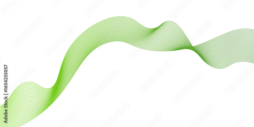 Poster abstract background with green or yellow wavy lines, abstract green wavy lines. colorful vector back