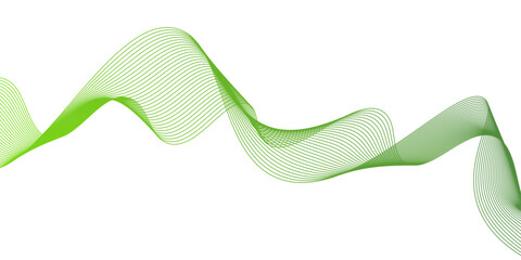 Abstract background with green or yellow wavy lines, Abstract green wavy lines. Colorful vector background. Transparent lines abstract wave shape,green wave lines frame,