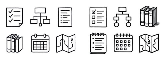 Fototapeta premium Education Icons Grid