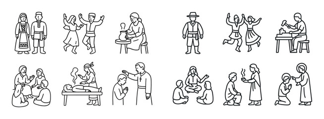 Obraz premium Cultural Traditions Icons