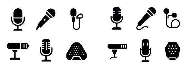 Microphone Icons Grid