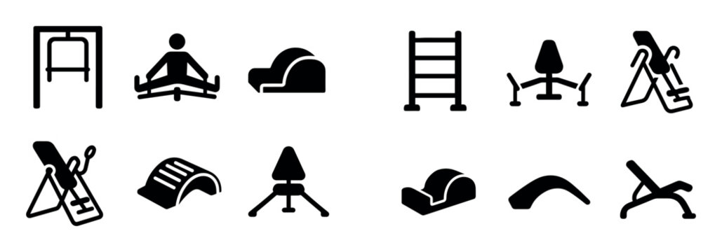 Stretching Machines Icons