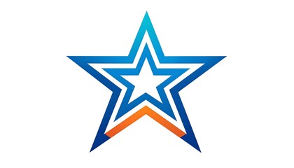 Obraz premium A vibrant, geometric star graphic design features layered, multi-colored lines creating a dynamic and modern aesthetic.