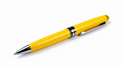 Naklejka premium yellow ballpoint pen