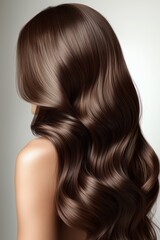 Fototapeta premium Haircare Ad Concept – Female Model with Glossy Straight Hair