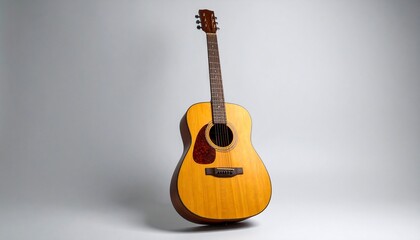 Obraz premium acoustic guitar on white background