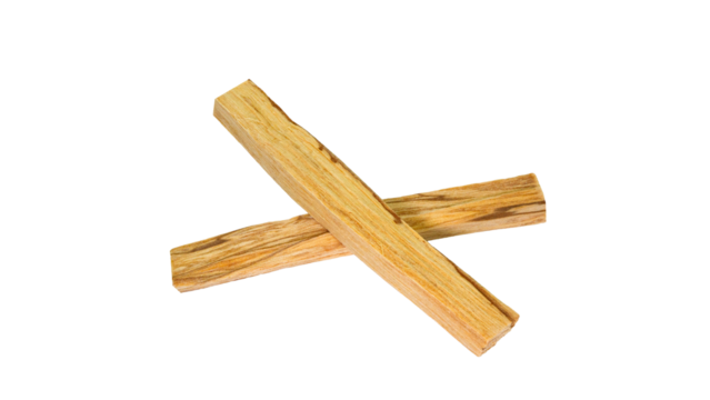 パロサントの木片 背景透過（浄化用の香木）