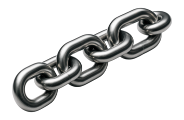 3D metal chain.