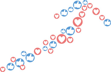 インフルエンサーのグラフィック素材イラスト