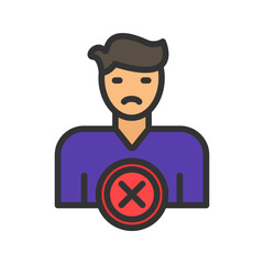 Bad icon vector image. Suitable for mobile apps, web apps and print media.