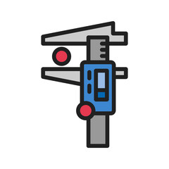 Caliper icon vector image. Suitable for mobile apps, web apps and print media.
